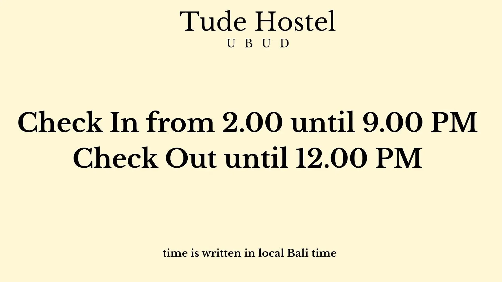 Tude Hostel Ubud